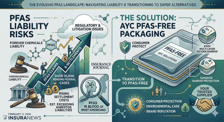 Illustration representing PFAS contamination risk in agricultural and residential areas